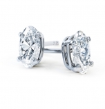 Oval Diamond Earrings